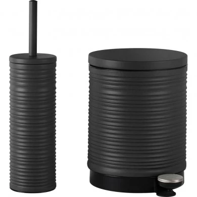 ΚΑΛΑΘΙ ΜΠΑΝΙΟΥ 5lt ΜΕΤΑΛΛΙΚΟ ΡΙΓΕ ΣΕ ΧΡΩΜΑ ΑΝΘΡΑΚΙ  ΜΑΤ SOFT CLOSE ANKOR