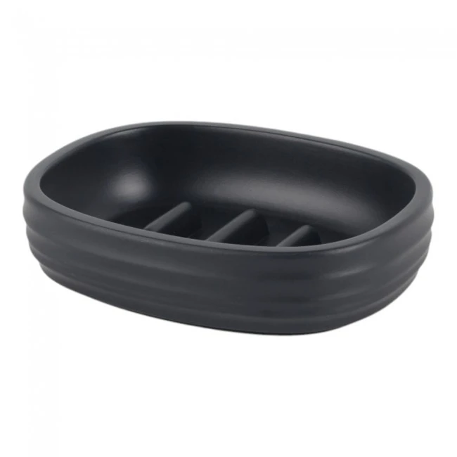 ΣΑΠΟΥΝΟΘΗΚΗ ΠΟΛΥΕΣΤΕΡΙΚΗ ΡΙΓΕ ΣΕ ΧΡΩΜΑ ΑΝΘΡΑΚΙ ΜΑΤ 11,8x9,3x3εκ. ANKOR