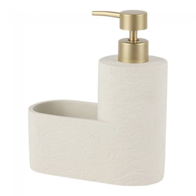 DISPENSER ΠΟΛΥΕΣΤΕΡΙΚΟ ΜΕ ΘΗΚΗ ΚΑΙ ΦΥΣΙΚΗ ΟΨΗ ΠΕΤΡΑΣ ΣΕ ΜΠΕΖ ΧΡΩΜΑ 16,7x7,7x19εκ.ANKOR