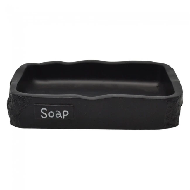 ΣΑΠΟΥΝΟΘΗΚΗ ΠΟΛΥΕΣΤΕΡΙΚΗ ΜΑΥΡΗ ΜΕ ΟΨΗ ΠΕΤΡΑΣ 12,7x8,6x2,5εκ. ANKOR