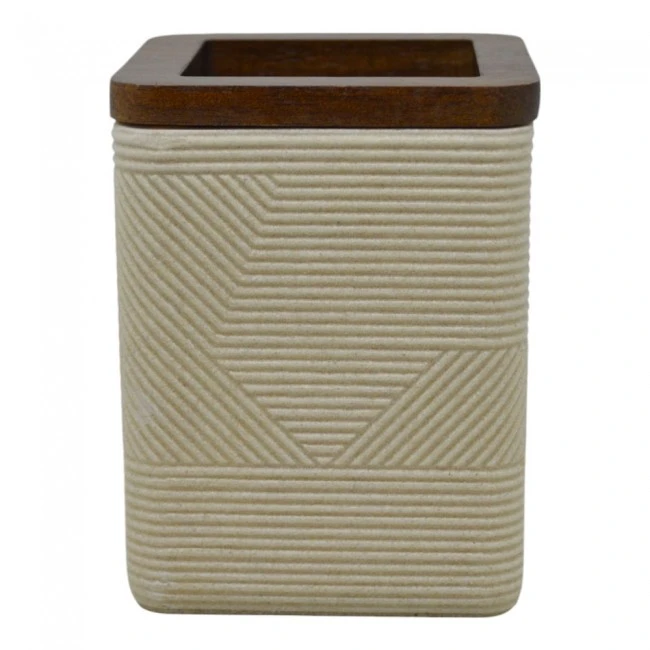 ΠΟΤΗΡΟΘΗΚΗ ΠΟΛΥΕΣΤΕΡΙΚΗ ΜΠΕΖ ΤΕΤΡΑΓΩΝΗ ΜΕ ΞΥΛΟ ΑΚΑΚΙΑΣ 8x8x10εκ.ANKOR