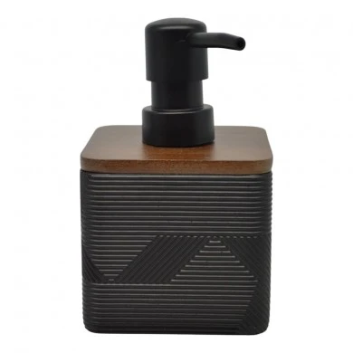 DISPENSER ΠΟΛΥΕΣΤΕΡΙΚΟ ΜΑΥΡΟ ΤΕΤΡΑΓΩΝΟ ΜΕ ΞΥΛΟ ΑΚΑΚΙΑΣ 8,3x8,3x13,5εκ.ANKOR