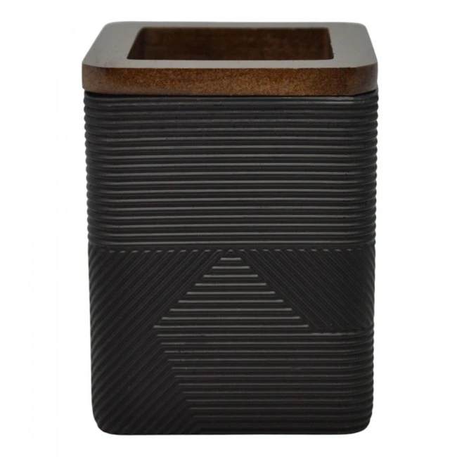 ΠΟΤΗΡΟΘΗΚΗ ΠΟΛΥΕΣΤΕΡΙΚΗ ΜΑΥΡΗ ΤΕΤΡΑΓΩΝΗ ΜΕ ΞΥΛΟ ΑΚΑΚΙΑΣ 8x8x10εκ.ANKOR