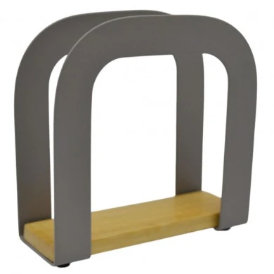 ΧΑΡΤΟΠΕΤΣΕΤΟΘΗΚΗ ΜΕΤΑΛΛΙΚΗ TAUPE ΜΕ ΜΠΑΜΠΟΥ ΒΑΣΗ 12x4,5x12εκ.ANKOR