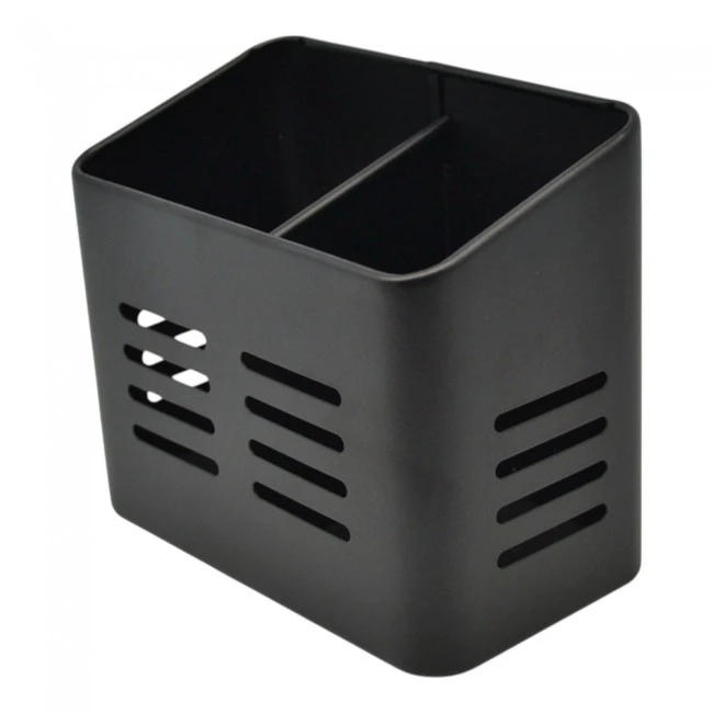 ΚΟΥΤΑΛΟΘΗΚΗ ΜΕΤΑΛΛΙΚΗ ΔΙΠΛΗ ΣΕ ΜΑΥΡΟ ΜΑΤ ΧΡΩΜΑ 16x9x13εκ. ANKOR