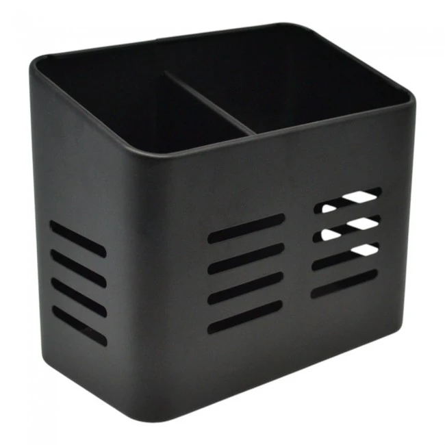 ΚΟΥΤΑΛΟΘΗΚΗ ΜΕΤΑΛΛΙΚΗ ΔΙΠΛΗ ΣΕ ΜΑΥΡΟ ΜΑΤ ΧΡΩΜΑ 16x9x13εκ. ANKOR