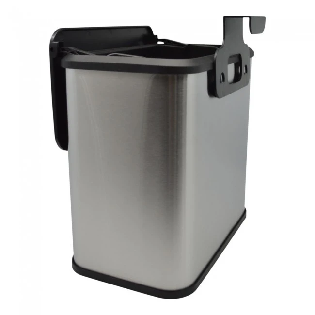 ΚΑΔΟΣ ΑΠΟΡΡΙΜΑΤΩΝ 5lt ΙNOX  ΜΕ ΓΑΝΤΖΟ ΓΙΑ  ΝΤΟΥΛΑΠΙ 25x15,1x24,7εκ. ANKOR