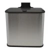 ΚΑΔΟΣ ΑΠΟΡΡΙΜΑΤΩΝ 5lt ΙNOX  ΜΕ ΓΑΝΤΖΟ ΓΙΑ  ΝΤΟΥΛΑΠΙ 25x15,1x24,7εκ. ANKOR