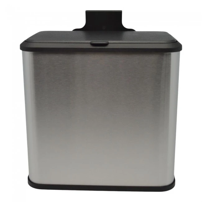 ΚΑΔΟΣ ΑΠΟΡΡΙΜΑΤΩΝ 5lt ΙNOX  ΜΕ ΓΑΝΤΖΟ ΓΙΑ  ΝΤΟΥΛΑΠΙ 25x15,1x24,7εκ. ANKOR