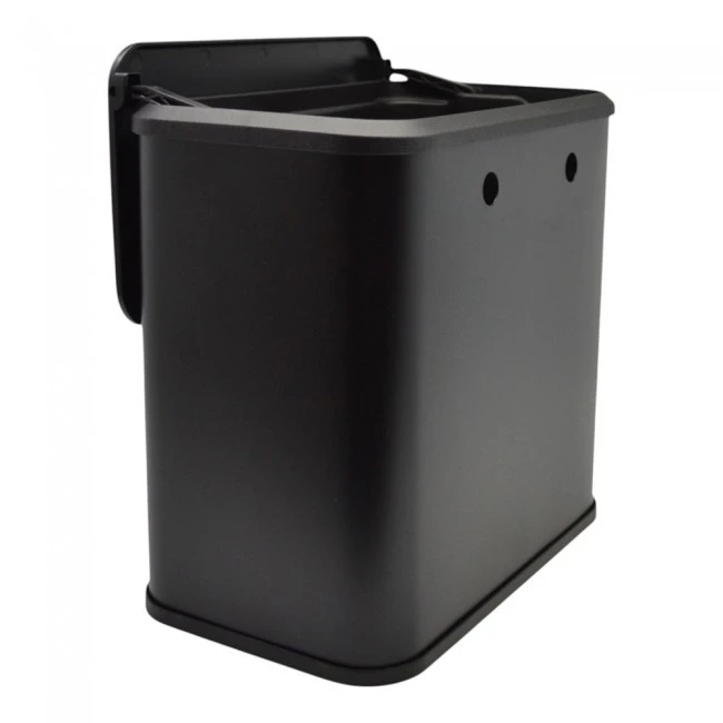 ΚΑΔΟΣ ΑΠΟΡΡΙΜΑΤΩΝ 5lt ΙNOX ΣΕ ΜΑΥΡΟ ΧΡΩΜΑ ΜΕ ΓΑΝΤΖΟ ΓΙΑ  ΝΤΟΥΛΑΠΙ 25x15,1x24,7εκ. ANKOR