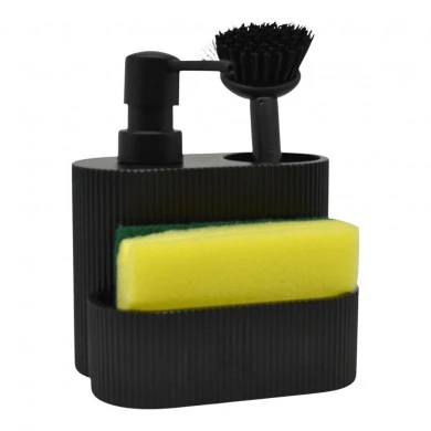 DISPENSER ΚΟΥΖΙΝΑΣ ΠΟΛΥΕΣΤΕΡΙΚΟ ΜΕ ΘΗΚΗ ΓΙΑ ΣΦΟΥΓΓΑΡΙ ΚΑΙ ΒΟΥΡΤΣΑΚΙ  ΜΑΥΡΟ ΧΡΩΜΑ 13,3x9,7x15,7εκ.ANKOR