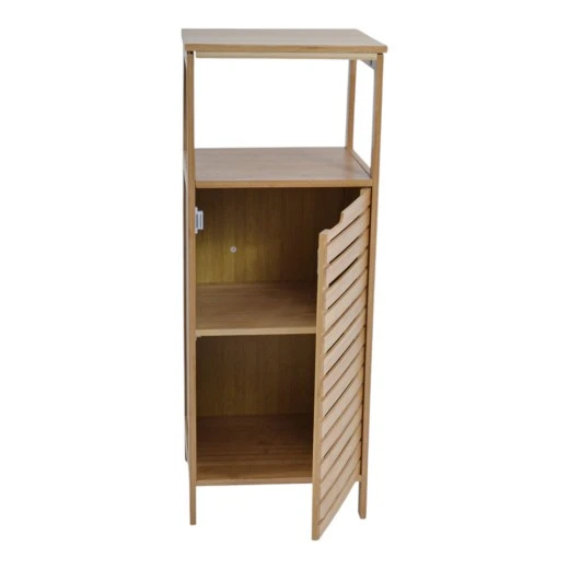 ΝΤΟΥΛΑΠΙ ΜΕ ΡΑΦΙΑ ΑΠΟ ΞΥΛΟ ΜΠΑΜΠOΥ 30x30x79εκ. ANKOR