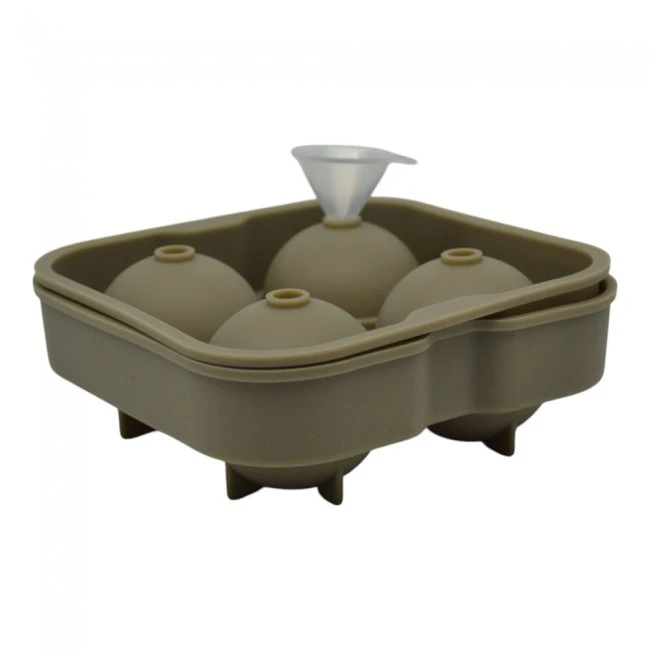 ΠΑΓΟΘΗΚΗ ΣΦΑΙΡΑ ΑΠΟ ΣΙΛΙΚΟΝΗ 4 ΘΕΣΕΩΝ ΣΕ TAUPE ΧΡΩΜΑ 12,5x12,5x4,8εκ. ANKOR