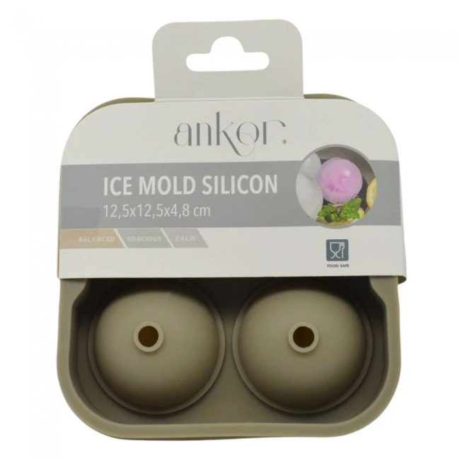 ΠΑΓΟΘΗΚΗ ΣΦΑΙΡΑ ΑΠΟ ΣΙΛΙΚΟΝΗ 4 ΘΕΣΕΩΝ ΣΕ TAUPE ΧΡΩΜΑ 12,5x12,5x4,8εκ. ANKOR