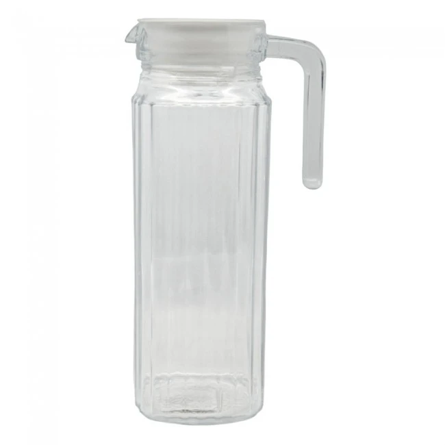 ΚΑΝΑΤΑ ΓΥΑΛΙΝΗ 1lt ΜΕ ΠΛΑΣΤΙΚΟ ΚΑΠΑΚΙ 7,6x8,5x24εκ. ANKOR