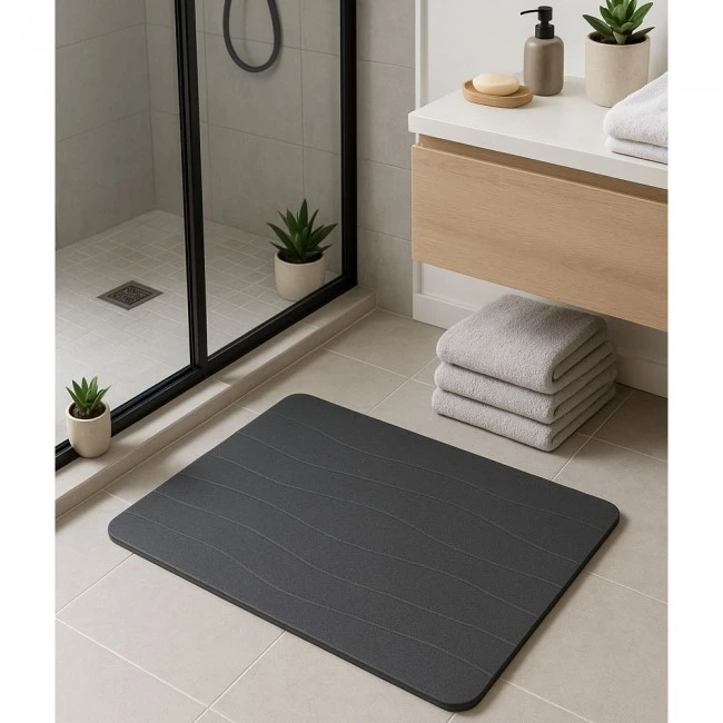 ΠΑΤΑΚΙ ΑΠΟ ΔΙΑΤΟΜΙΤΗ ΓΚΡΙ  ΜΕ ΑΝΑΓΛΥΦΕΣ ΓΡΑΜΜΕΣ 39x60εκ. ANKOR