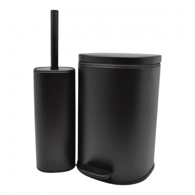 ΣΕΤ ΚΑΛΑΘΙ ΜΠΑΝΙΟΥ 5lt ANYDAY SOFT CLOSE ΚΑΙ ΠΙΓΚΑΛ ΒΟΥΡΤΣΑΚΙ FINGER PRINT PROOF ΜΑΥΡΟ ΜΑΤ ANKOR