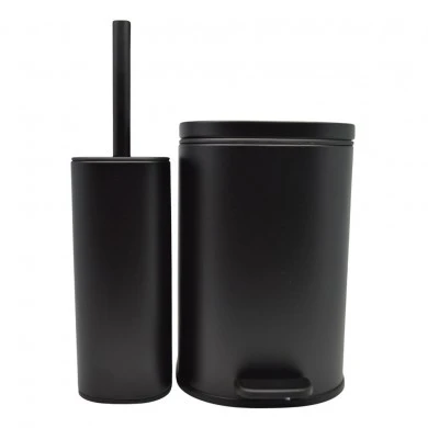 ΣΕΤ ΚΑΛΑΘΙ ΜΠΑΝΙΟΥ 5lt ANYDAY SOFT CLOSE ΚΑΙ ΠΙΓΚΑΛ ΒΟΥΡΤΣΑΚΙ FINGER PRINT PROOF ΜΑΥΡΟ ΜΑΤ ANKOR