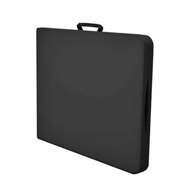 ΤΡΑΠΕΖΙ ΠΤΥΣΣΟΜΕΝΟ ΠΛΑΣΤΙΚΟ ΣΕ ΜΑΥΡΟ ΧΡΩΜΑ ΜΕ ΜΕΤΑΛΛΙΚΑ ΠΟΔΙΑ ΚΑΙ ΚΛΕΙΣΙΜΟ ΒΑΛΙΤΣΑ 152x70x74εκ. ANKOR