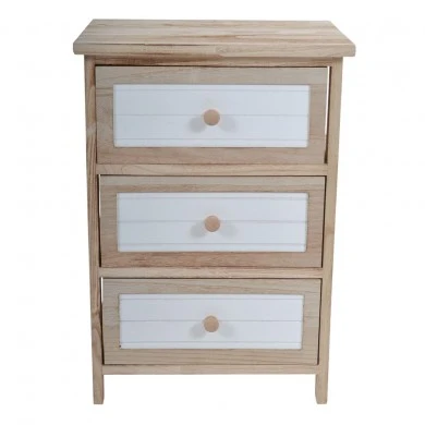 ΣΥΡΤΑΡΙΕΡΑ ΞΥΛΙΝΗ ΜΕ 3 ΣΥΡΤΑΡΙΑ ΣΕ ΦΥΣΙΚΟ ΚΑΙ ΑΣΠΡΟ ΧΡΩΜΑ 40x29x58εκ.ANKOR