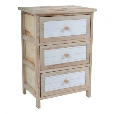 ΣΥΡΤΑΡΙΕΡΑ ΞΥΛΙΝΗ ΜΕ 3 ΣΥΡΤΑΡΙΑ ΣΕ ΦΥΣΙΚΟ ΚΑΙ ΑΣΠΡΟ ΧΡΩΜΑ 40x29x58εκ.ANKOR