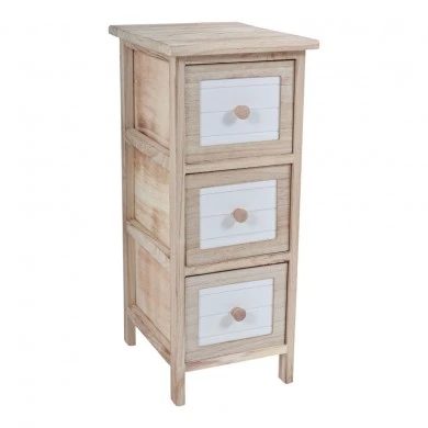 ΣΥΡΤΑΡΙΕΡΑ ΞΥΛΙΝΗ ΜΕ 3 ΣΥΡΤΑΡΙΑ ΣΕ ΦΥΣΙΚΟ ΚΑΙ ΑΣΠΡΟ ΧΡΩΜΑ 26x32x62εκ.ANKOR