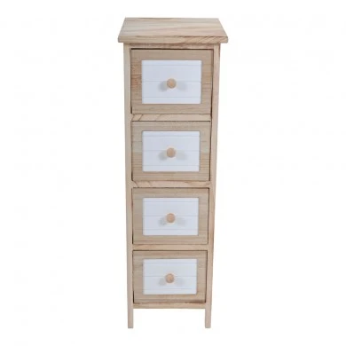 ΣΥΡΤΑΡΙΕΡΑ ΞΥΛΙΝΗ ΜΕ 4 ΣΥΡΤΑΡΙΑ ΣΕ ΦΥΣΙΚΟ ΚΑΙ ΑΣΠΡΟ ΧΡΩΜΑ 26x32x80εκ.ANKOR