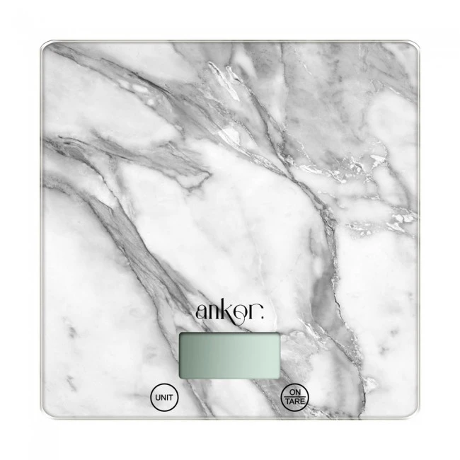 ΖΥΓΑΡΙΑ ΗΛΕΚΤΡΟΝΙΚΗ ΤΕΤΡΑΓΩΝΗ 15kg ΓΥΑΛΙΝΗ ΜΑΡΜΑΡΟ 21x21x2 εκ. ANKOR