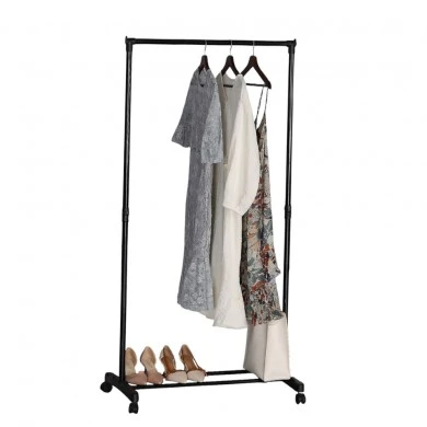 ΚΡΕΜΑΣΤΡΑ ΡΟΥΧΩΝ ΜΕΤΑΛΛΙΚΗ ΤΡΟΧΗΛΑΤΗ ΣΕ ΜΑΥΡΟ ΧΡΩΜΑ 74,5x41,5x157εκ.ANKOR