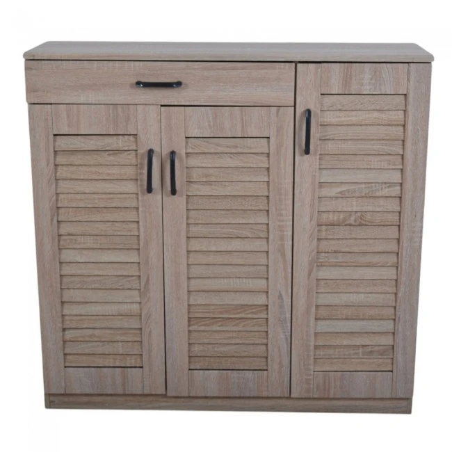 ΠΑΠΟΥΤΣΟΘΗΚΗ ΝΤΟΥΛΑΠΙ ΔΙΠΛΟ ΜΕ ΣΥΡΤΑΡΙ ΞΥΛΙΝΟ ΣΕ ΦΥΣΙΚΟ ΧΡΩΜΑ 102x32x98εκ.  ANKOR