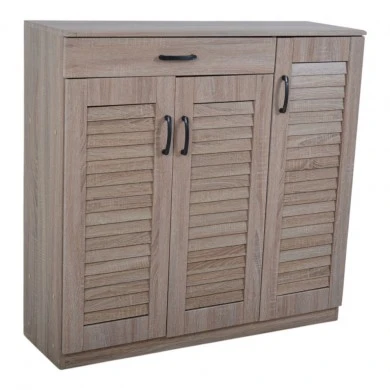 ΠΑΠΟΥΤΣΟΘΗΚΗ ΝΤΟΥΛΑΠΙ ΔΙΠΛΟ ΜΕ ΣΥΡΤΑΡΙ ΞΥΛΙΝΟ ΣΕ ΦΥΣΙΚΟ ΧΡΩΜΑ 102x32x98εκ.  ANKOR