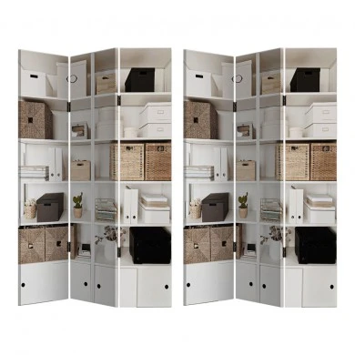 ΠΑΡΑΒΑΝ ΤΡΙΠΛΟ ΣΕ ΤΥΠΩΜΕΝΟ ΚΑΜΒΑ ΜΕ ΛΕΥΚΗ ΒΙΒΛΙΟΘΗΚΗ 180x120x2,5εκ.ANKOR