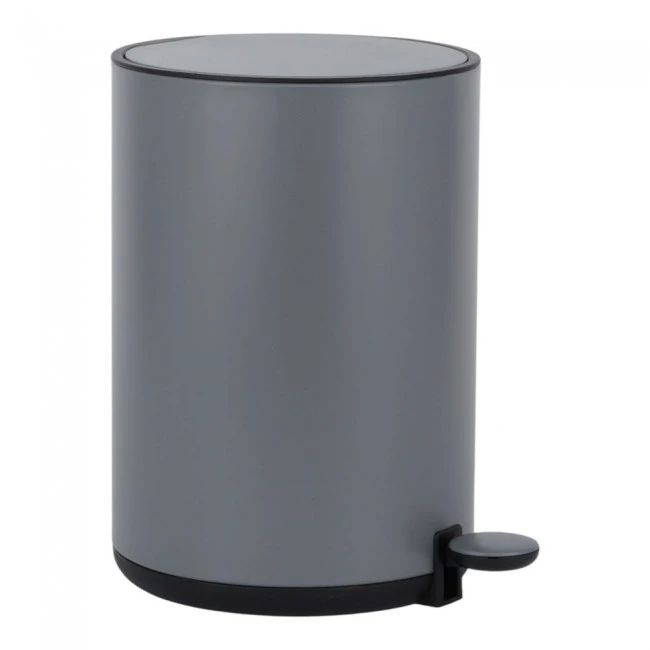 ΚΑΛΑΘΙ ΜΠΑΝΙΟΥ 5lt DUTCH LIFESTYLE ΜΕΤΑΛΛΙΚΟ SOFT CLOSE ΓΚΡΙ  ΜΑΤ ANKOR