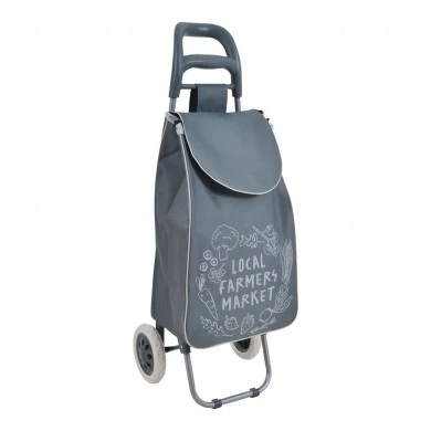 ΚΑΡΟΤΣΙ ΛΑΪΚΗΣ ΜΕΤΑΛΛΙΚΟ ΜΕ ΓΚΡΙ ΣΑΚΟ FARMERS MARKET 35x27x94εκ. ANKOR