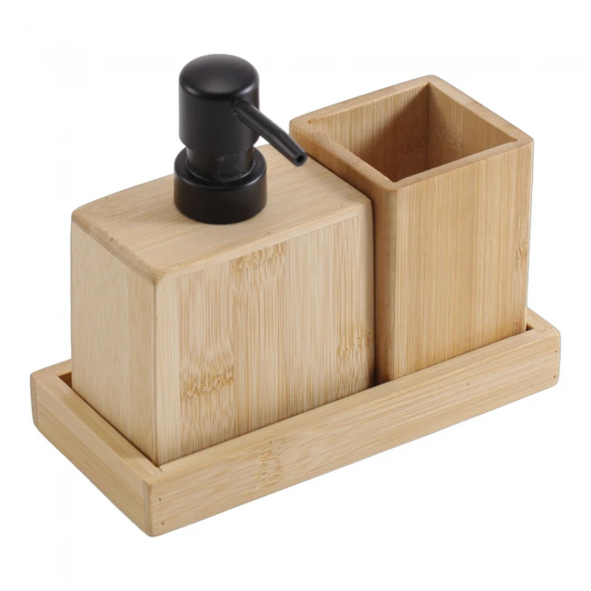 ΣΕΤ ΜΠΑΝΙΟΥ 3 ΤΕΜΑΧΙΩΝ ΑΠΟ ΞΥΛΟ ΜΠΑΜΠΟΥ ANKOR