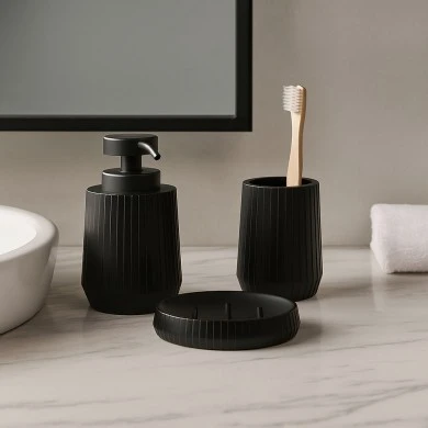 DISPENSER ΠΟΛΥΕΣΤΕΡΙΚΟ ΜΑΥΡΟ ΜΕ ΡΙΓΕΣ 9x9x14,3εκ.ANKOR