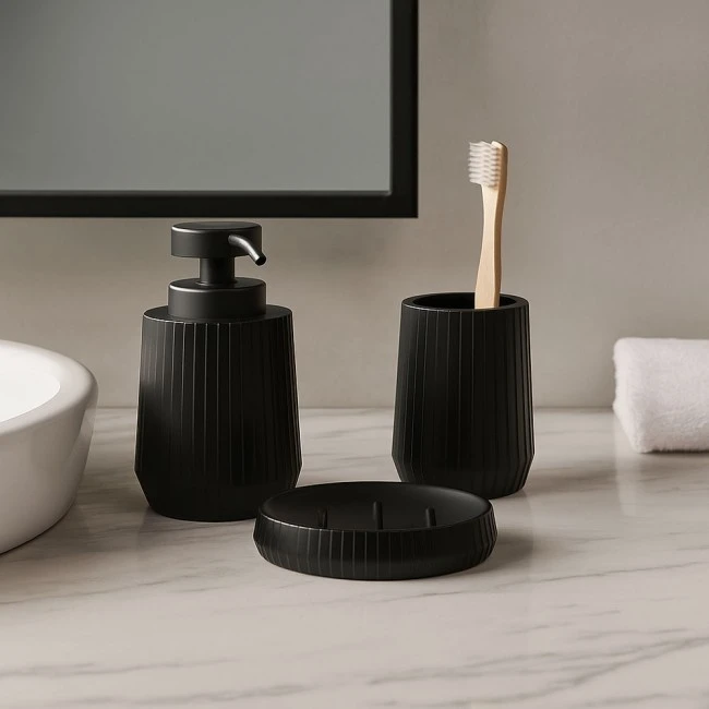 DISPENSER ΠΟΛΥΕΣΤΕΡΙΚΟ ΜΑΥΡΟ ΜΕ ΡΙΓΕΣ 9x9x14,3εκ.ANKOR