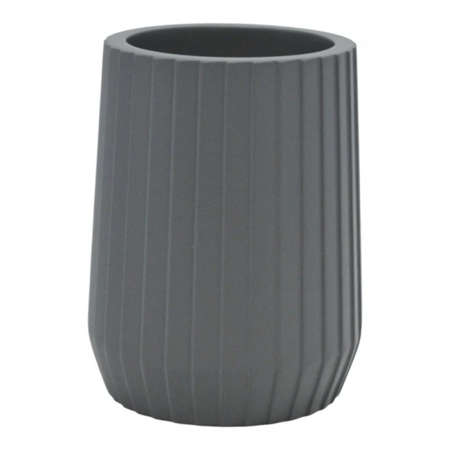 ΠΟΤΗΡΟΘΗΚΗ ΠΟΛΥΕΣΤΕΡΙΚΗ ΓΚΡΙ ΜΕ ΡΙΓΕΣ 7,7x7,7x10εκ.ANKOR