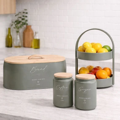 ΨΩΜΙΕΡΑ ΜΕΤΑΛΛΙΚΗ ΛΑΔΙ Bread ΜΕ ΜΠΑΜΠΟΥ ΚΑΠΑΚΙ 35,5x19,7x12εκ. ANKOR