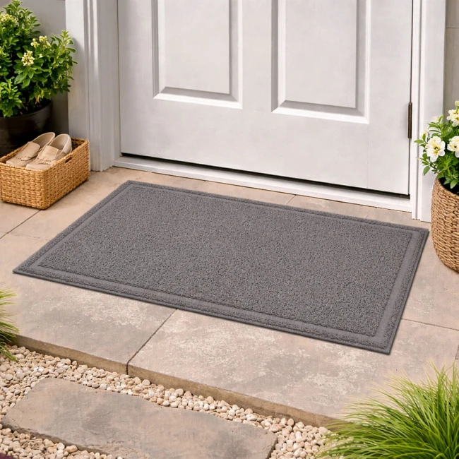 ΠΑΤΑΚΙ ΜΕ ΑΝΤΙΟΛΙΣΘΗΤΙΚΗ ΒΑΣΗ PVC 40x60εκ. ΓΚΡΙ ANKOR