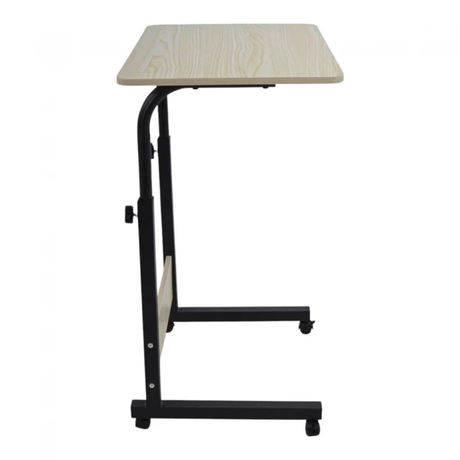 ΤΡΑΠΕΖΙ ΤΗΛΕΣΚΟΠΙΚΟ ΤΡΟΧΗΛΑΤΟ ΣΕ ΦΥΣΙΚΟ ΚΑΙ ΜΑΥΡΟ ΧΡΩΜΑ 60x40x89εκ. ANKOR