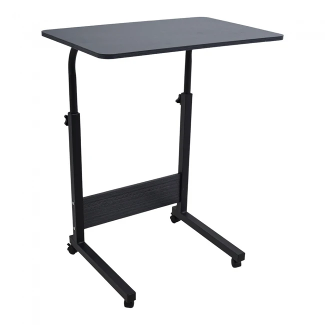 ΤΡΑΠΕΖΙ ΤΗΛΕΣΚΟΠΙΚΟ ΤΡΟΧΗΛΑΤΟ ΣΕ ΜΑΥΡΟ ΧΡΩΜΑ 60x40x89εκ. ANKOR