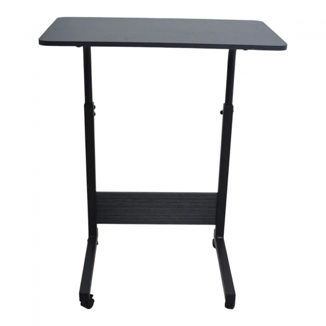 ΤΡΑΠΕΖΙ ΤΗΛΕΣΚΟΠΙΚΟ ΤΡΟΧΗΛΑΤΟ ΣΕ ΜΑΥΡΟ ΧΡΩΜΑ 60x40x89εκ. ANKOR