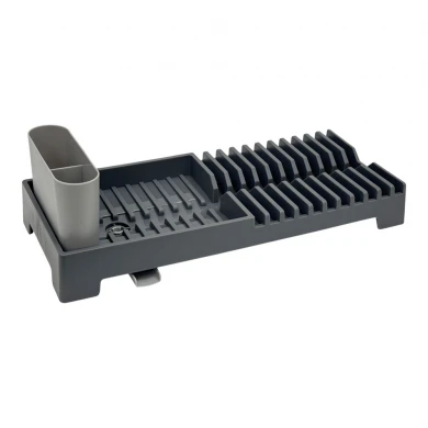 ΠΙΑΤΟΘΗΚΗ ΠΛΑΣΤΙΚΗ ΜΕ ΔΙΣΚΟ ΚΑΙ ΚΟΥΤΑΛΟΘΗΚΗ ΣΕ ΓΚΡΙ ΜΑΤ ΧΡΩΜΑ 19x46x13,5εκ. ANKOR