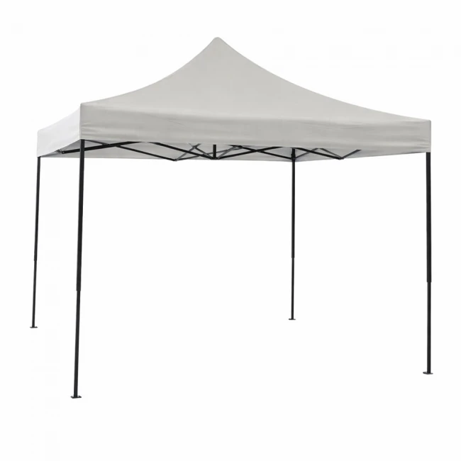 ΚΙΟΣΚΙ ΠΤΥΣΣΟΜΕΝΟ ΜΕ ΜΕΤΑΛΛΙΚΟ ΣΚΕΛΕΤΟ ΚΑΙ ΑΔΙΑΒΡΟΧΟ ΥΦΑΣΜΑ 800D ΣΕ ΕΚΡΟΥ ΧΡΩΜΑ 3x3x3,2m ANKOR