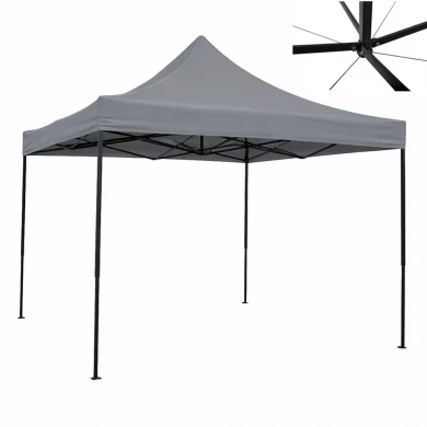 ΚΙΟΣΚΙ ΠΤΥΣΣΟΜΕΝΟ ΕΝΙΣΧΥΜΕΝΟ ΜΕ ΜΕΤΑΛΛΙΚΟ ΣΚΕΛΕΤΟ ΚΑΙ ΑΔΙΑΒΡΟΧΟ ΥΦΑΣΜΑ 420D ΣΕ ΓΚΡΙ ΧΡΩΜΑ 3x3x3,2m ANKOR