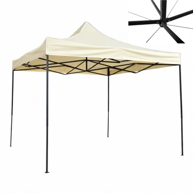 ΚΙΟΣΚΙ ΠΤΥΣΣΟΜΕΝΟ ΕΝΙΣΧΥΜΕΝΟ ΜΕ ΜΕΤΑΛΛΙΚΟ ΣΚΕΛΕΤΟ ΚΑΙ ΑΔΙΑΒΡΟΧΟ ΥΦΑΣΜΑ 420D ΣΕ ΜΠΕΖ ΧΡΩΜΑ 3x3x3,2m ANKOR