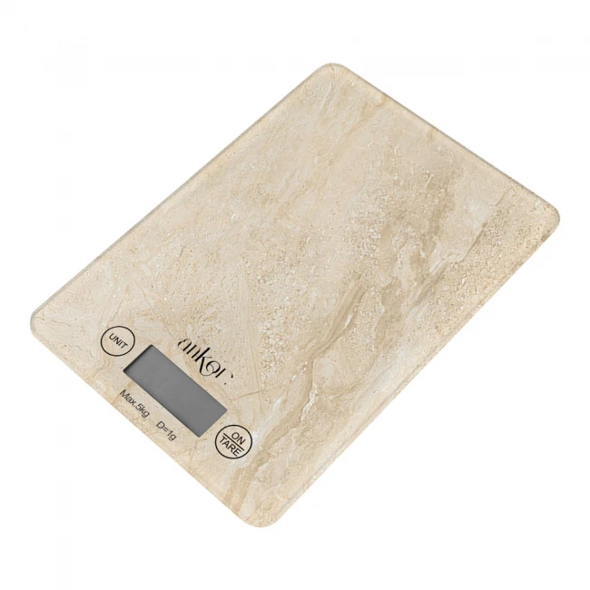 ΖΥΓΑΡΙΑ ΗΛΕΚΤΡΟΝΙΚΗ 5kg ΓΥΑΛΙΝΗ ΜΠΕΖ ΠΕΤΡΑ 15x21,5x1,6εκ. ANKOR