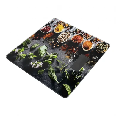 ΖΥΓΑΡΙΑ ΗΛΕΚΤΡΟΝΙΚΗ ΤΕΤΡΑΓΩΝΗ 15kg ΓΥΑΛΙΝΗ ΜΕ ΣΧΕΔΙΟ ΜΠΑΧΑΡΙΚΑ 21x21x2 εκ. ANKOR