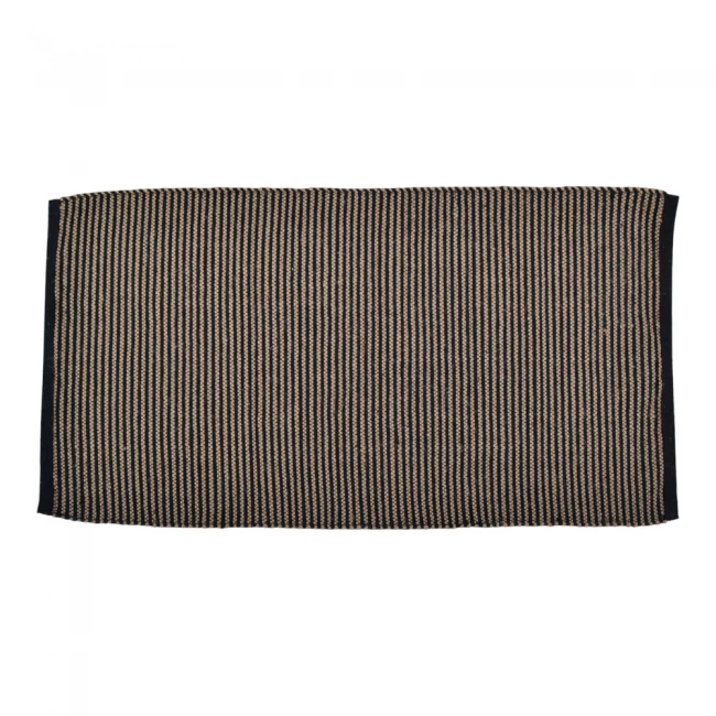 ΧΑΛΙ ΔΙΑΔΡΟΜΟΣ ΑΠΟ ΓΙΟΥΤΑ ΚΑΙ ΒΑΜΒΑΚΙ 70x140εκ. ΡΙΓΕ ΜΟΤΙΒΟ ΣΕ ΜΑΥΡΟ ΚΑΙ ΦΥΣΙΚΟ ΧΡΩΜΑ ANKOR